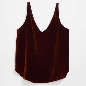 LOFT Petite Velvet Shell